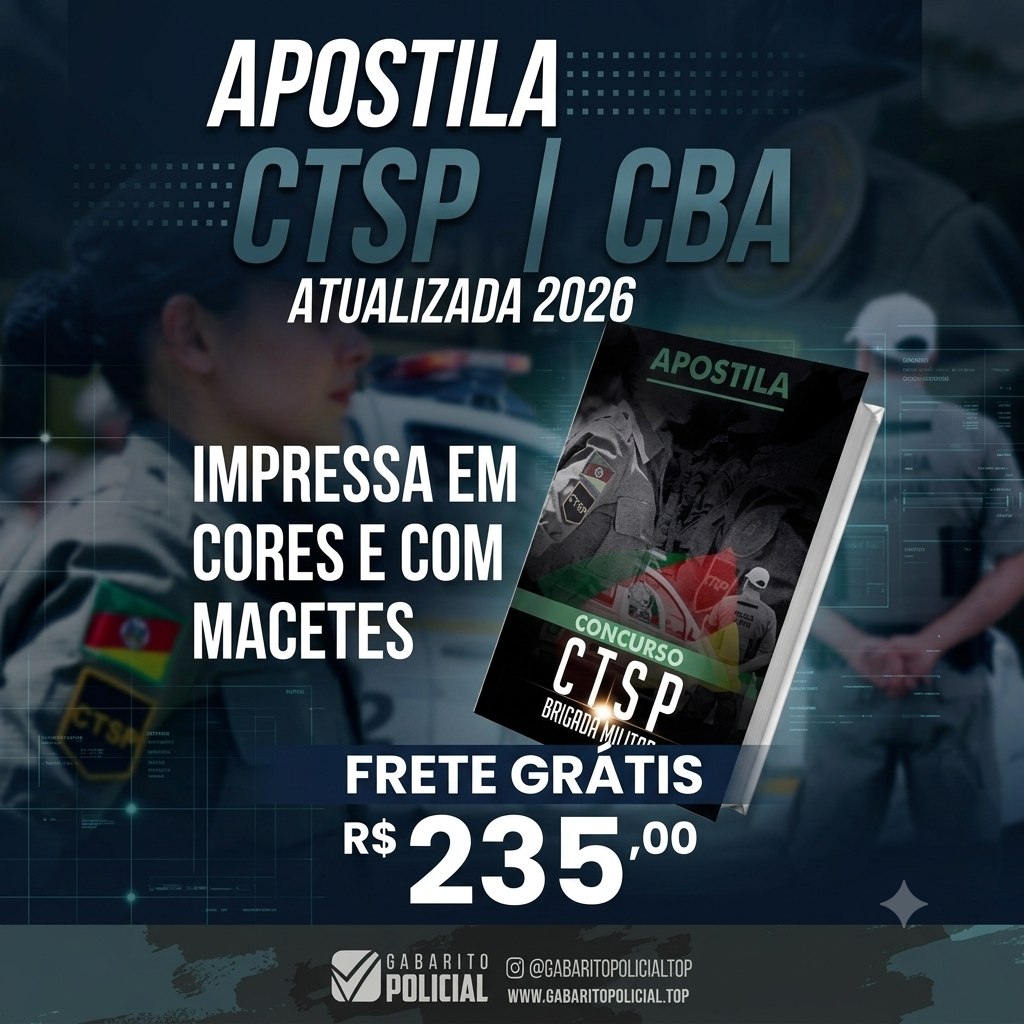 Apostila CTSP e CBA Polícia Militar RS - 2026/2027
