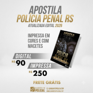 Apostila Polícia Penal RS - 2026 + Bônus