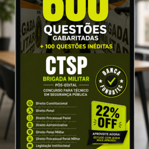 600 Questões Gabaritadas +100 Inéditas - 2026/2027