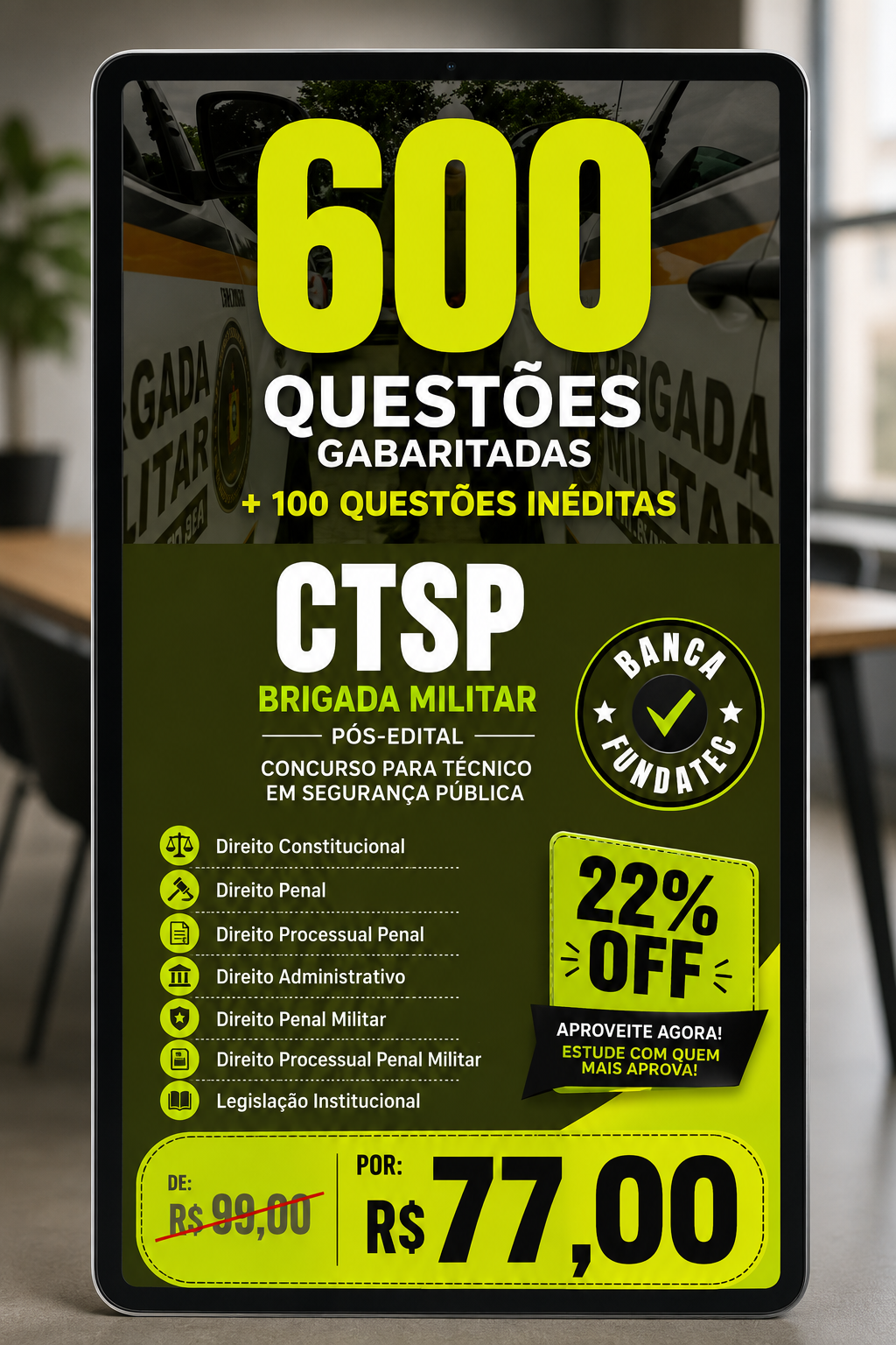 600 Questões Gabaritadas +100 Inéditas - 2026/2027