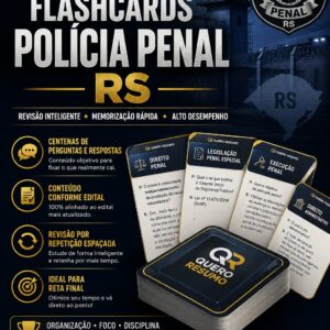 Pacote FlashCards Polícia Penal RS - 2026