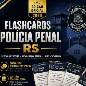 Pacote FlashCards Polícia Penal RS - 2026