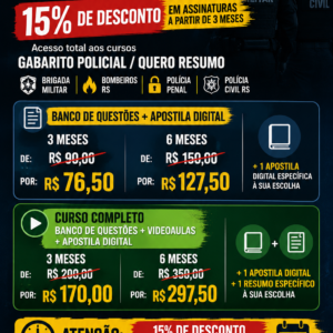 Promoção Assinatura Gabarito Policial / Quero Resumo