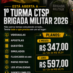 Curso Completo CTSP Brigada Militar - Gabarito Policial 2026/2027