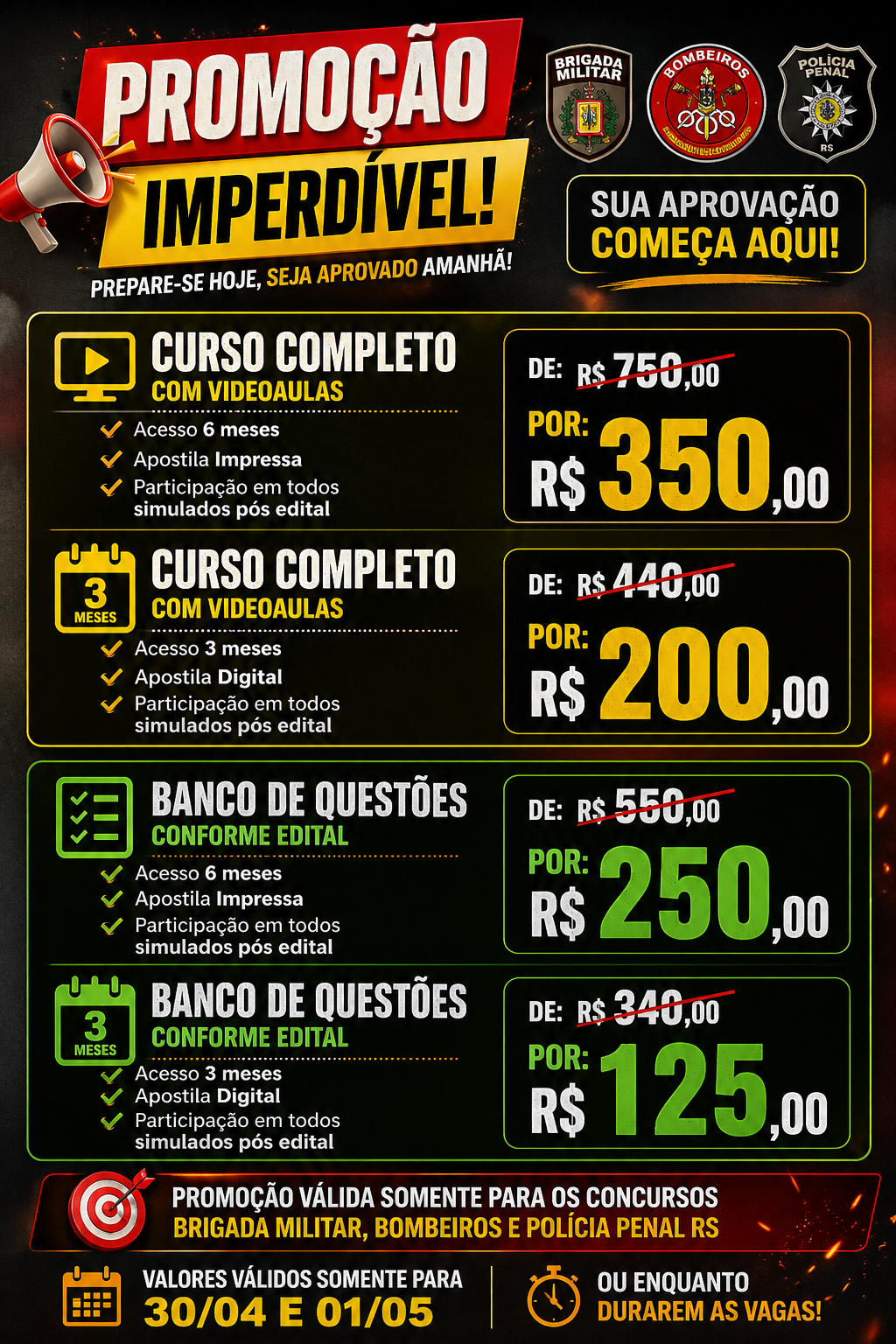 Curso Gabarito Policial Polícia CSTP/CBA Brigada Militar