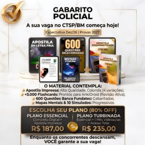 Promoção materiais completos digitais e apostila completa esquematizada impressa – CTSP/BM