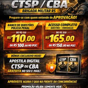 Curso Gabarito Policial Polícia CSTP/CBA Brigada Militar