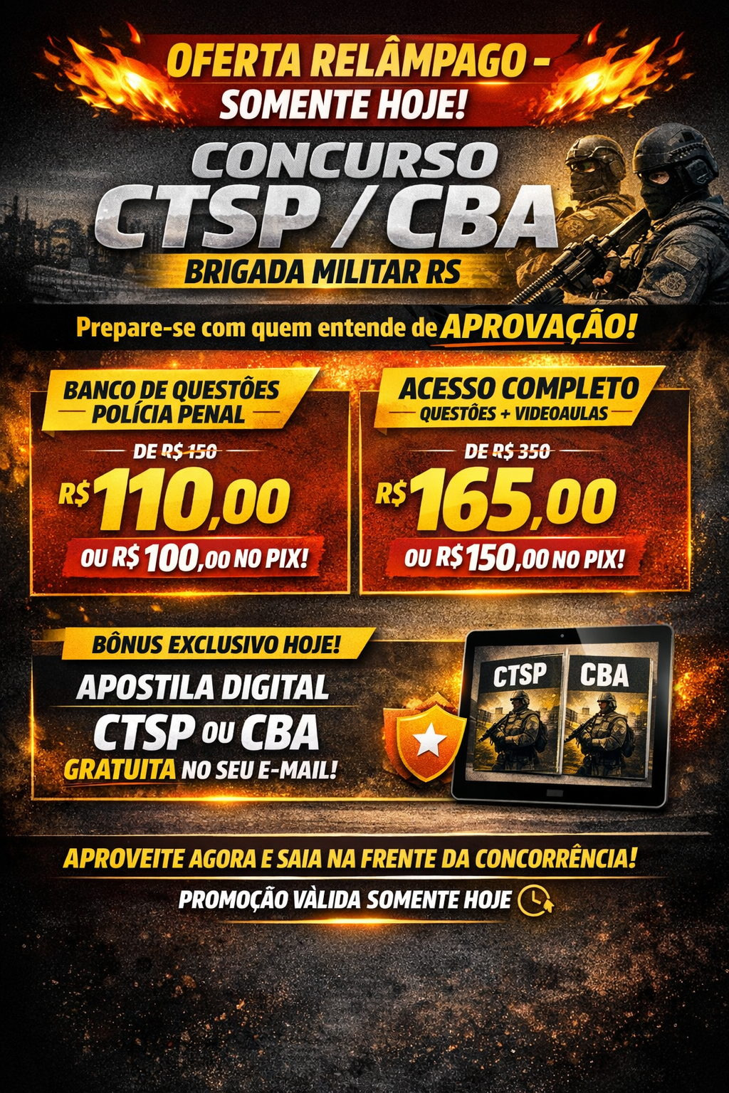 Curso Gabarito Policial Polícia CSTP/CBA Brigada Militar