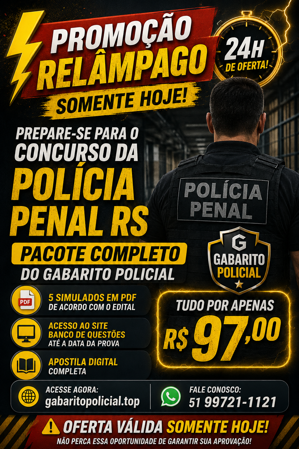 Combo 5 Simulados + Acesso Banco de Questões até a Prova + Apostila Digital