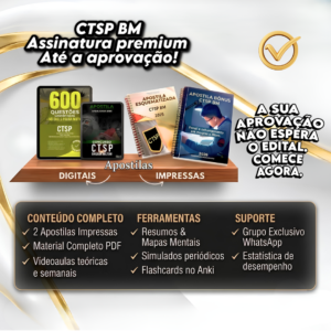 Curso completo + 2 apostilas físicas - CTSP BM 2026