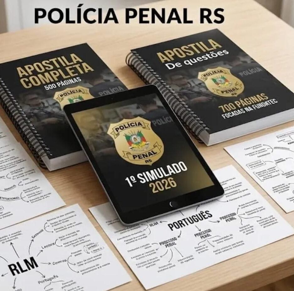 Combo reta final Polícia Penal RS - 2026