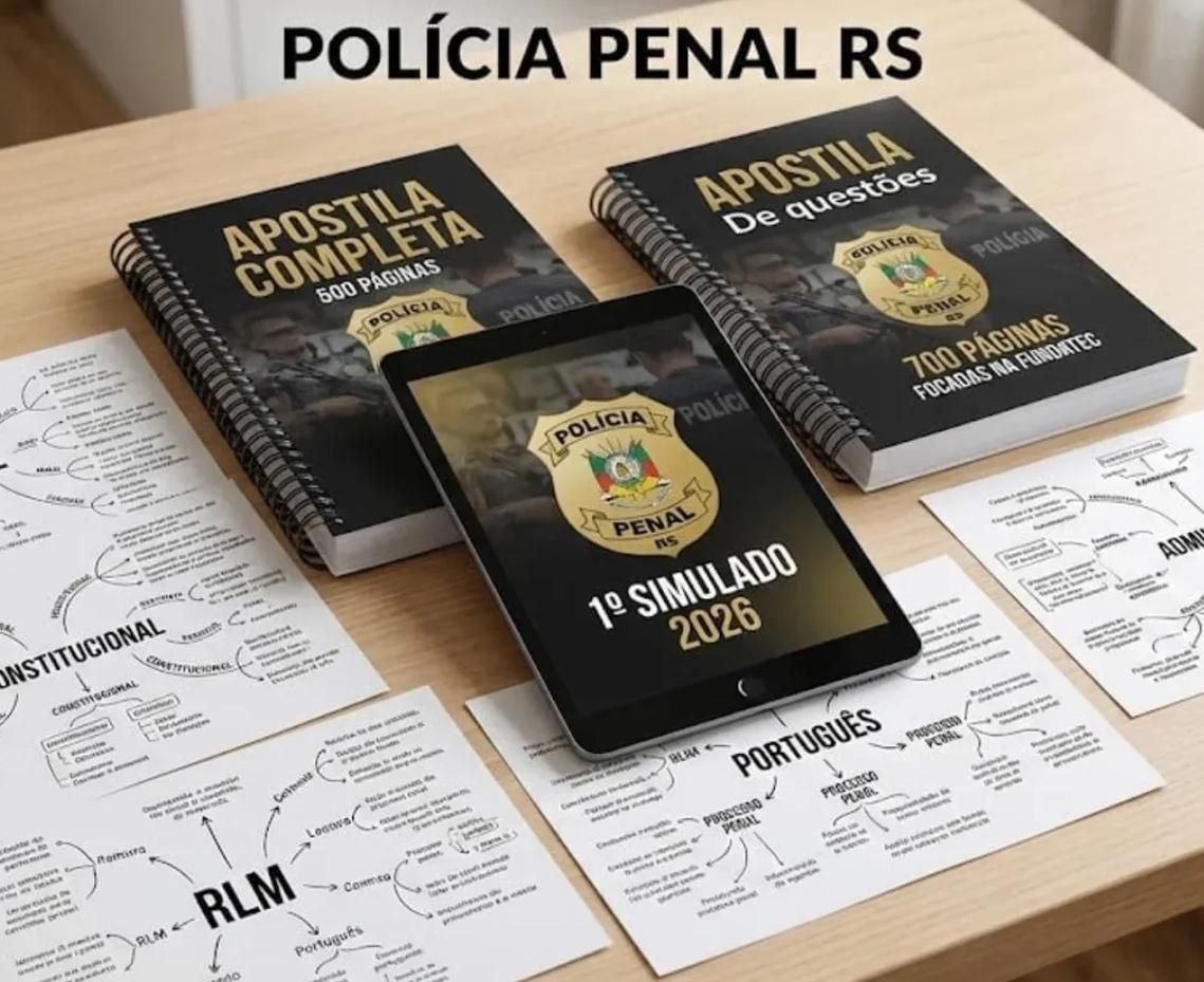 Combo reta final Polícia Penal RS - 2026