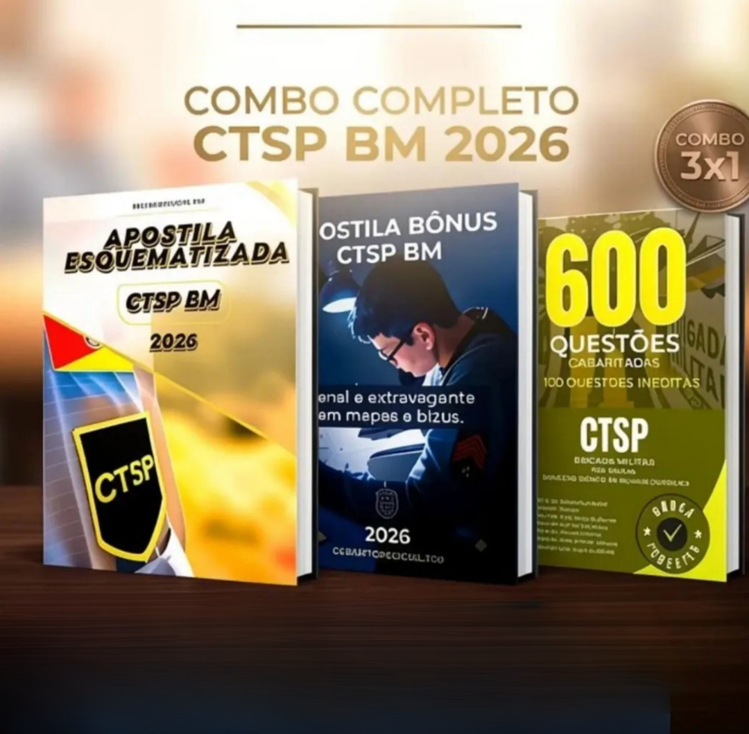 COMBO DE APOSTILAS COMPLETAS - CTSP BM 2026