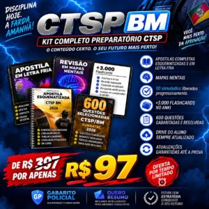 Promoção Relâmpago materiais completos digitais - CTSP/BM