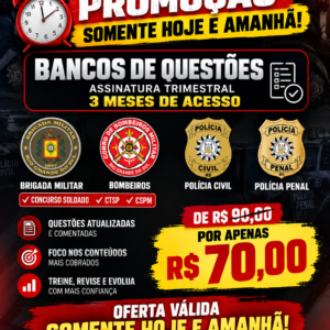 Promoção Relâmpago Assinatura Trimestral Concursos Gabarito Policial